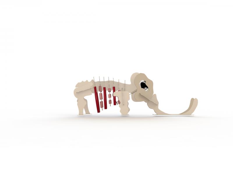 Musical Mastodon Steel Sculpture