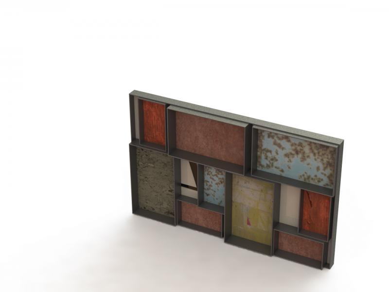 Entryway Mosaic Rolled Steel Construction