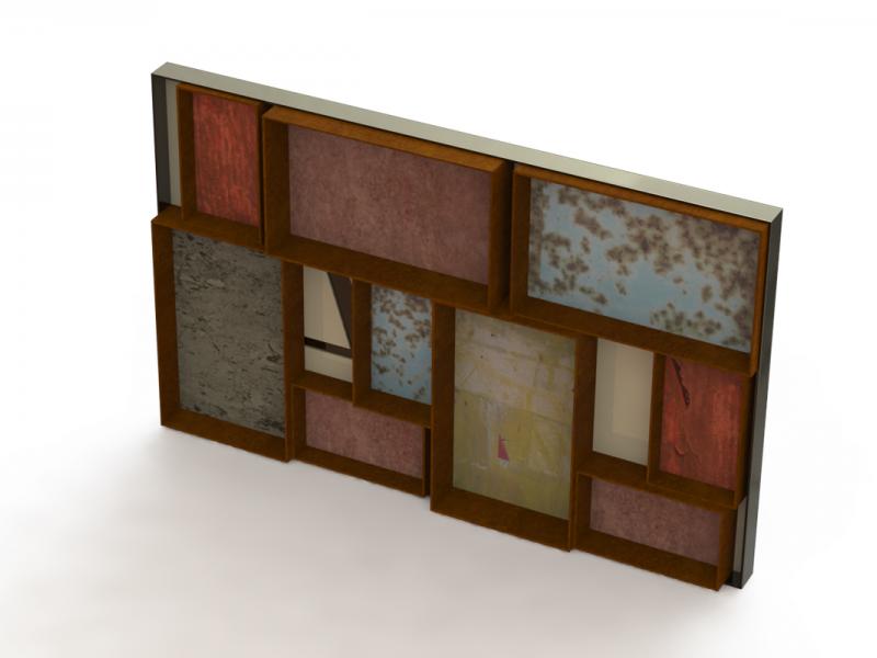 Entryway Mosaic Rolled Steel Construction