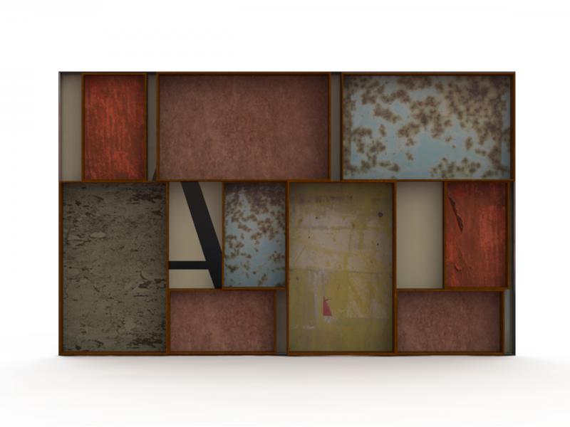 Entryway Mosaic Rolled Steel Construction