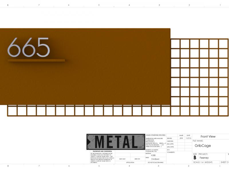 Mini Corten Gabion Cage