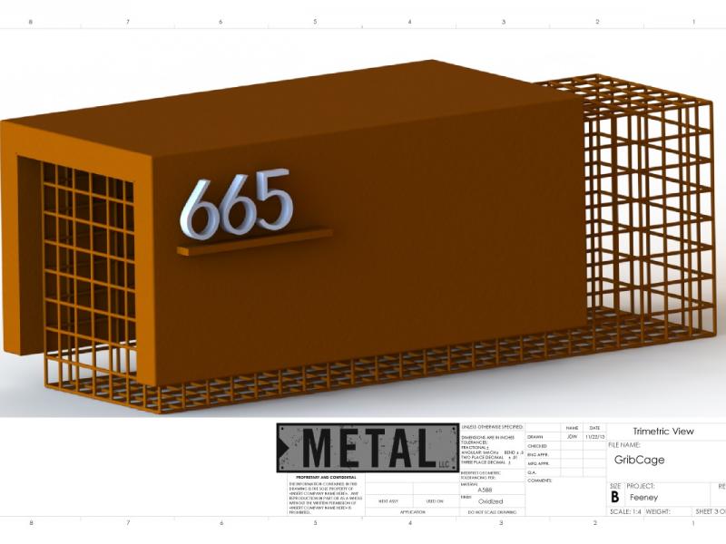 Mini Corten Gabion Cage