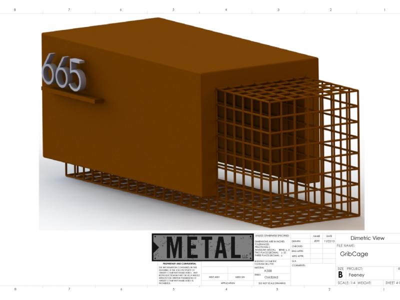 Mini Corten Gabion Cage