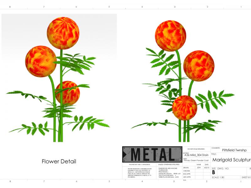 Stainless Spheres Mosaic Glass Flora Sculpture