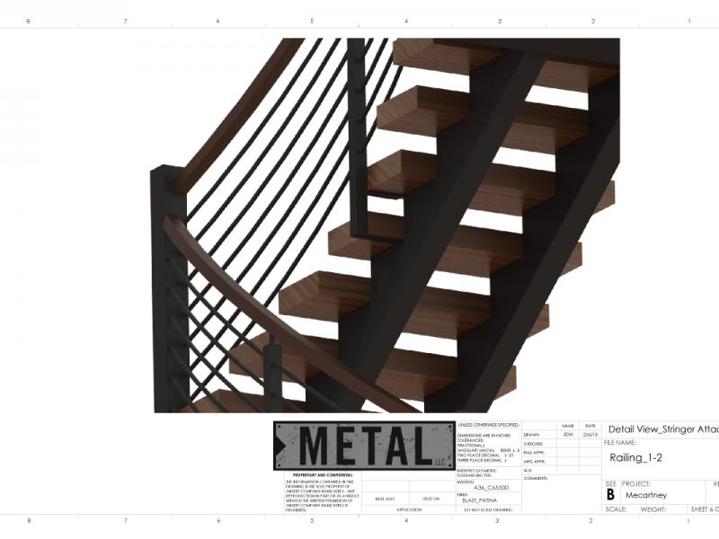 Scalloped Railing Staircase Jackson Hole