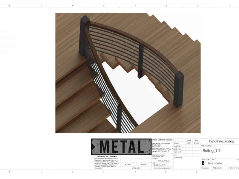 Scalloped Railing Staircase Jackson Hole