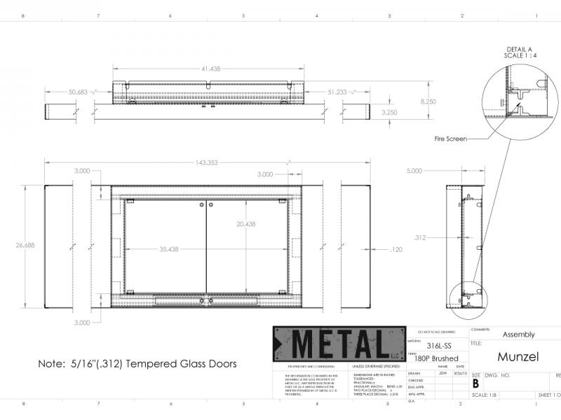 Stainless Fireplace Insert