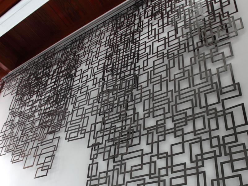 Steel Tapestry Stair Accent