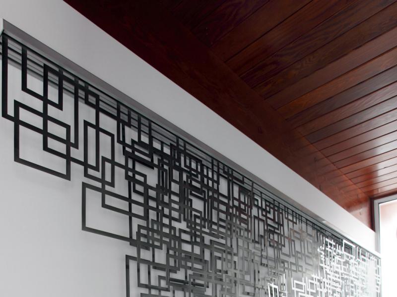 Steel Tapestry Stair Accent