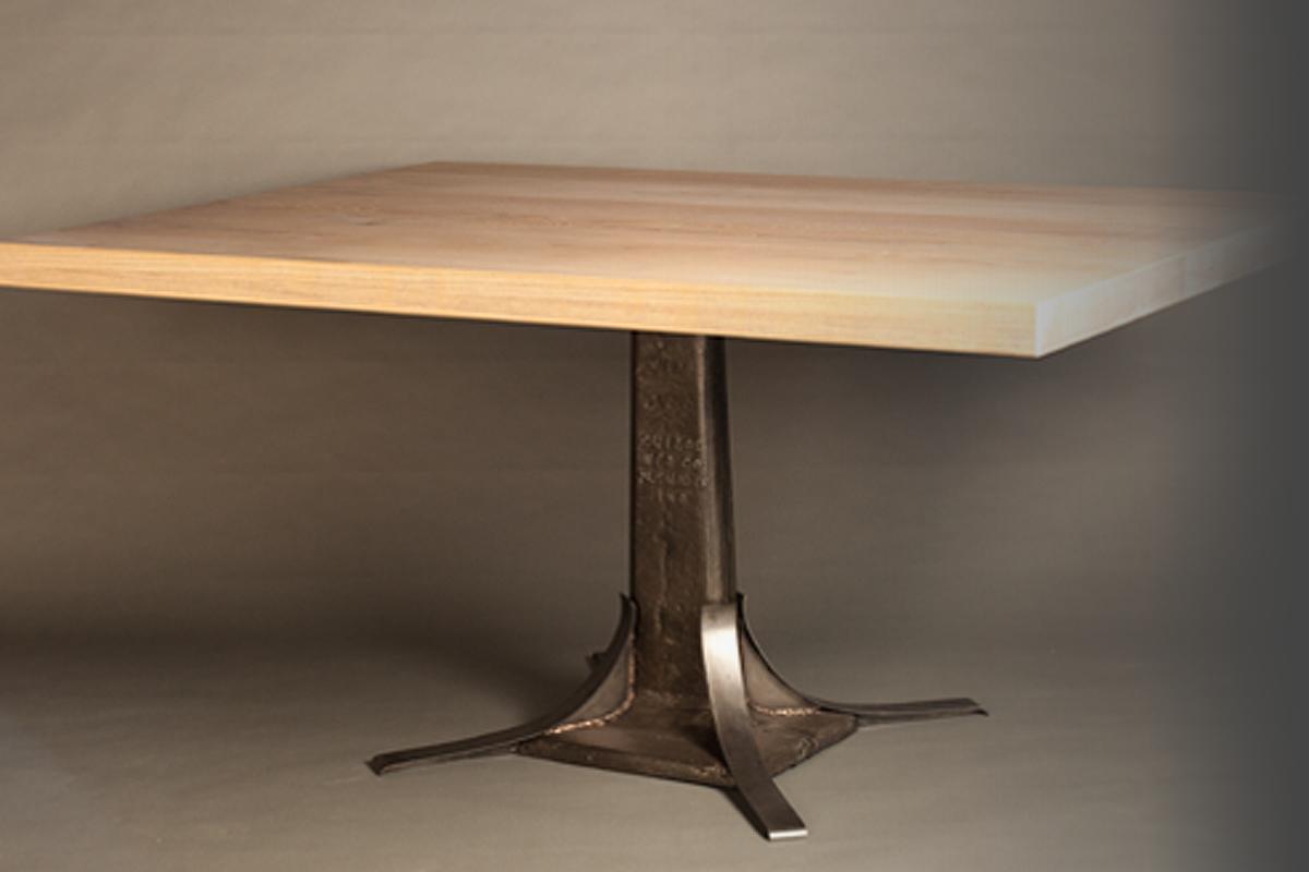 Repurposed Grinder Stand White Ash Table