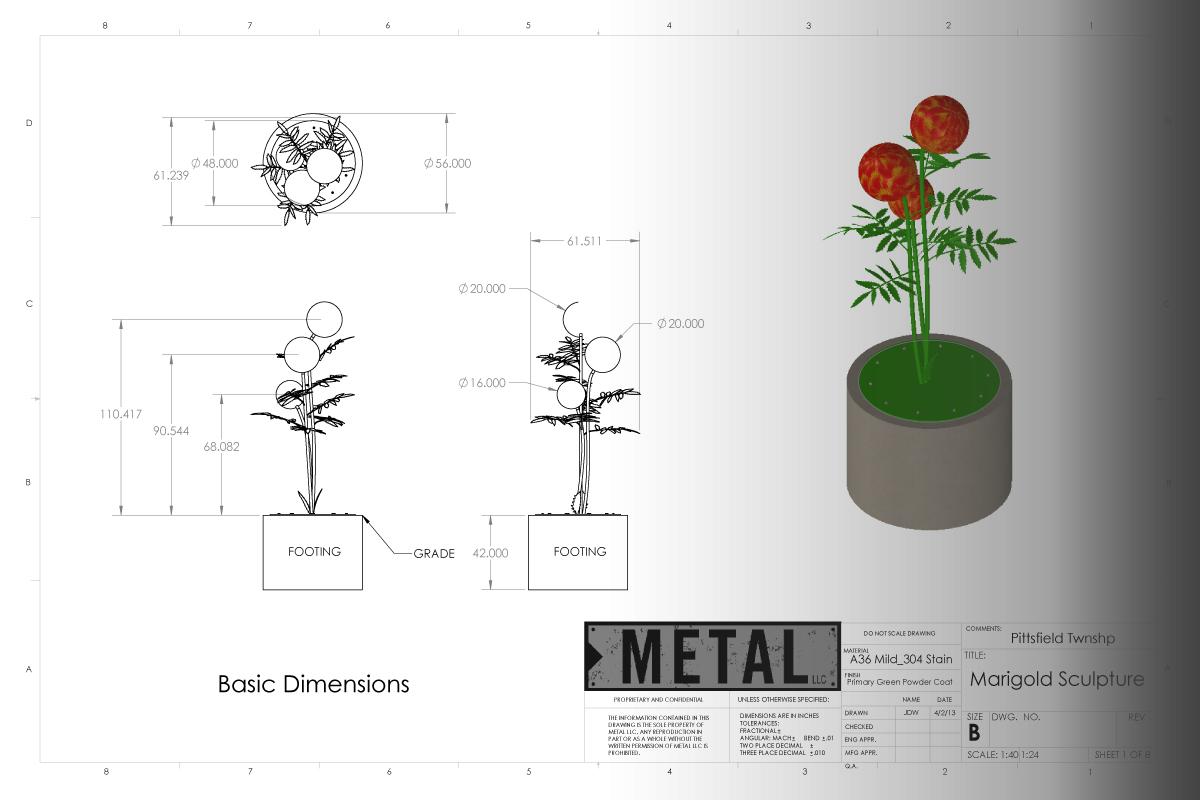 Stainless Spheres Mosaic Glass Flora Sculpture