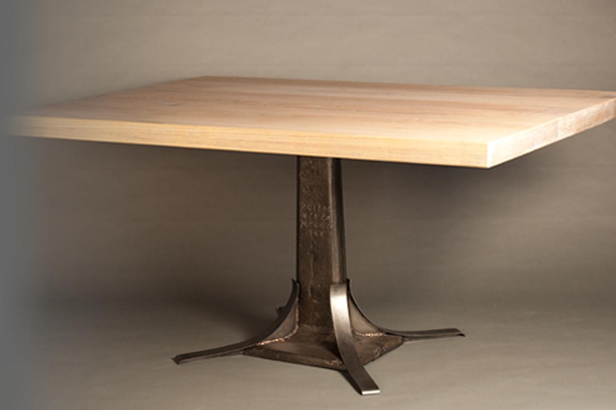 Repurposed Grinder Stand White Ash Table