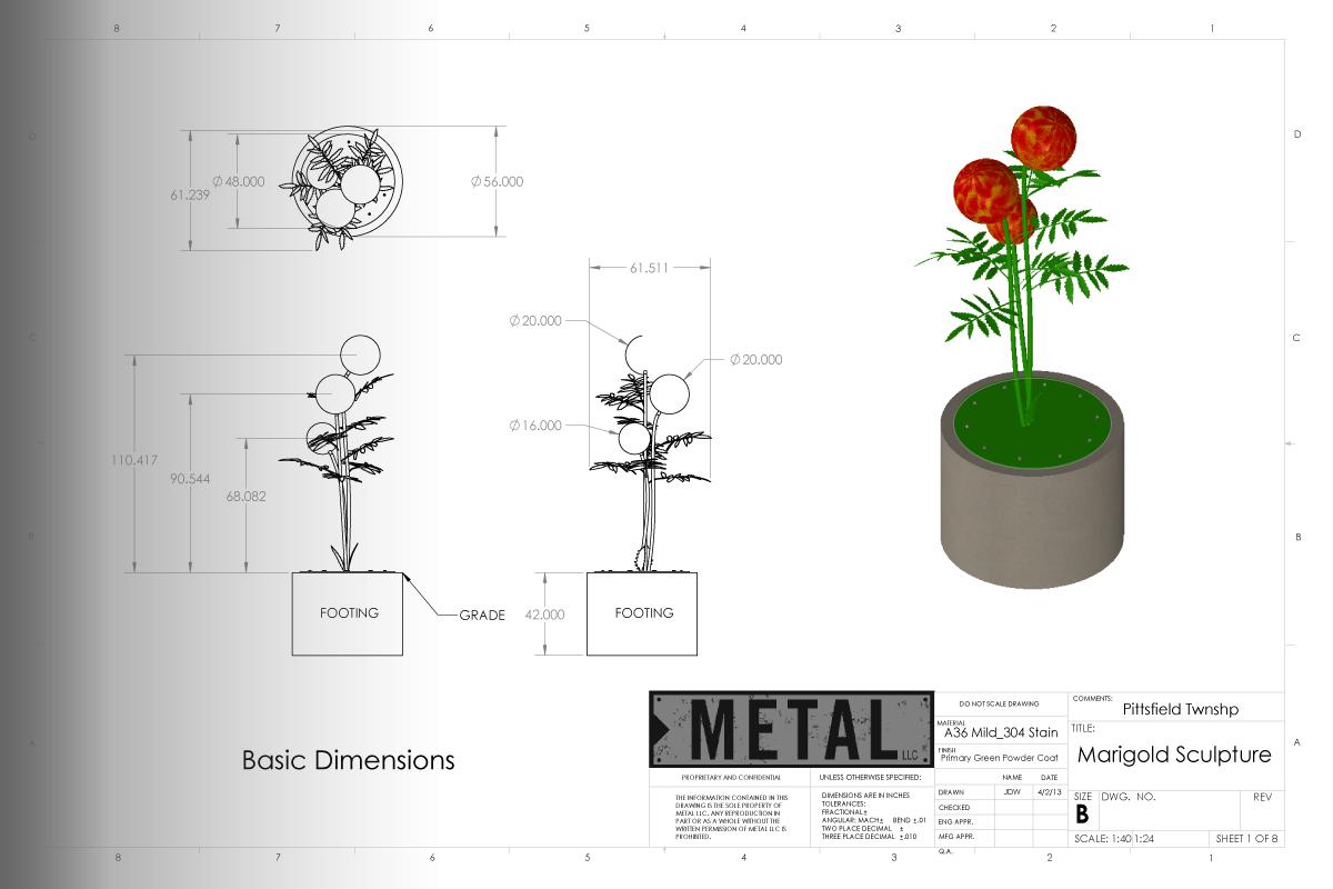 Stainless Spheres Mosaic Glass Flora Sculpture