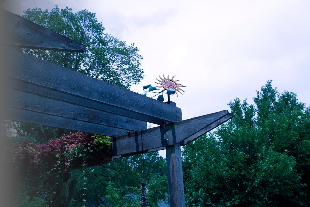 Repurposed Agricultural Components Weathervane