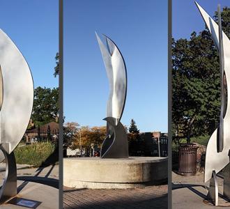 METAL-sculpture-dolphin